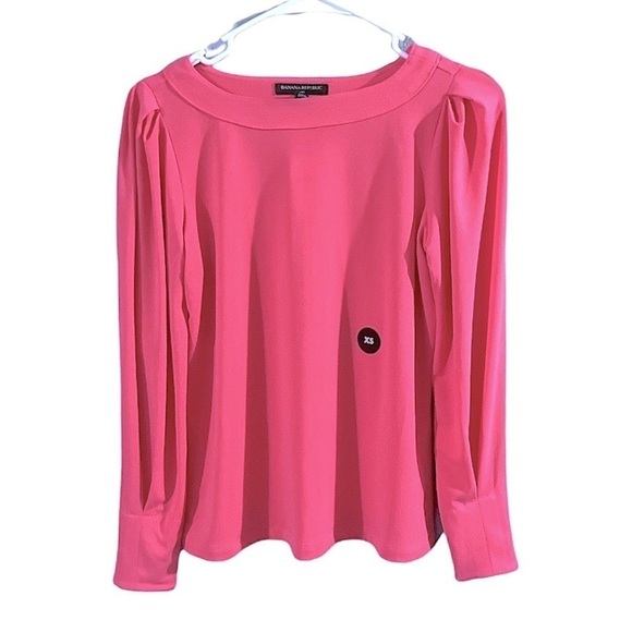 NWT Banana Republics Pink Crepe Blouse Size XS - Picture 1 of 5